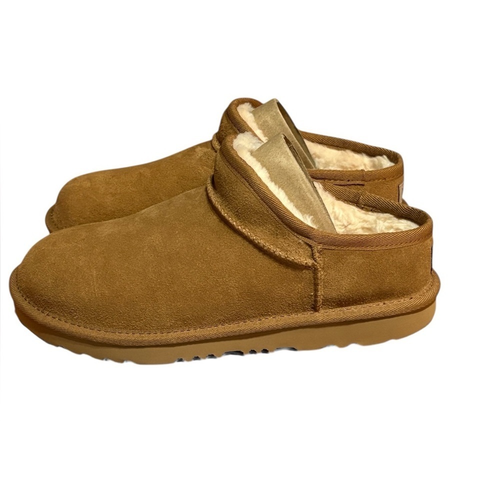 UGG Chestnut Suede Slip-On Shoes - Picture 2 of 8
